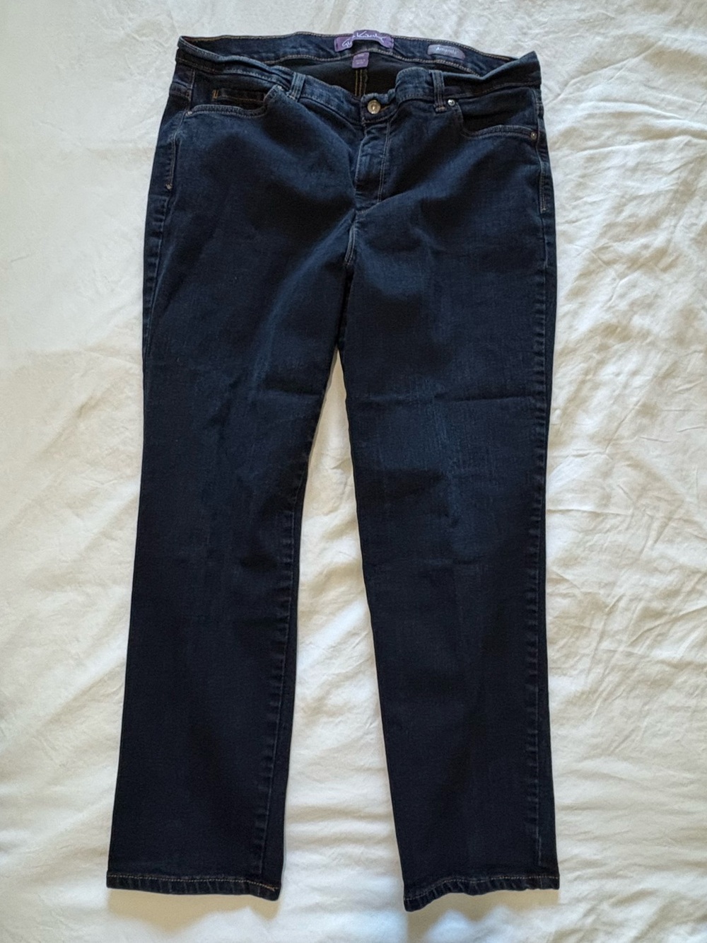Gloria Vanderbilt - Dark Indigo Straight-Leg Jeans - 18w